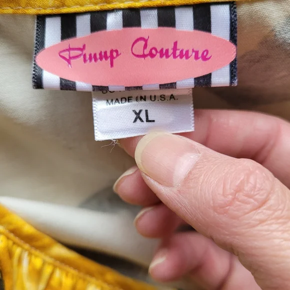 Pinup Couture Evelyn Yellow Roses Swing Dress + Bolero, VGUC, Size XL - Picture 10 of 11